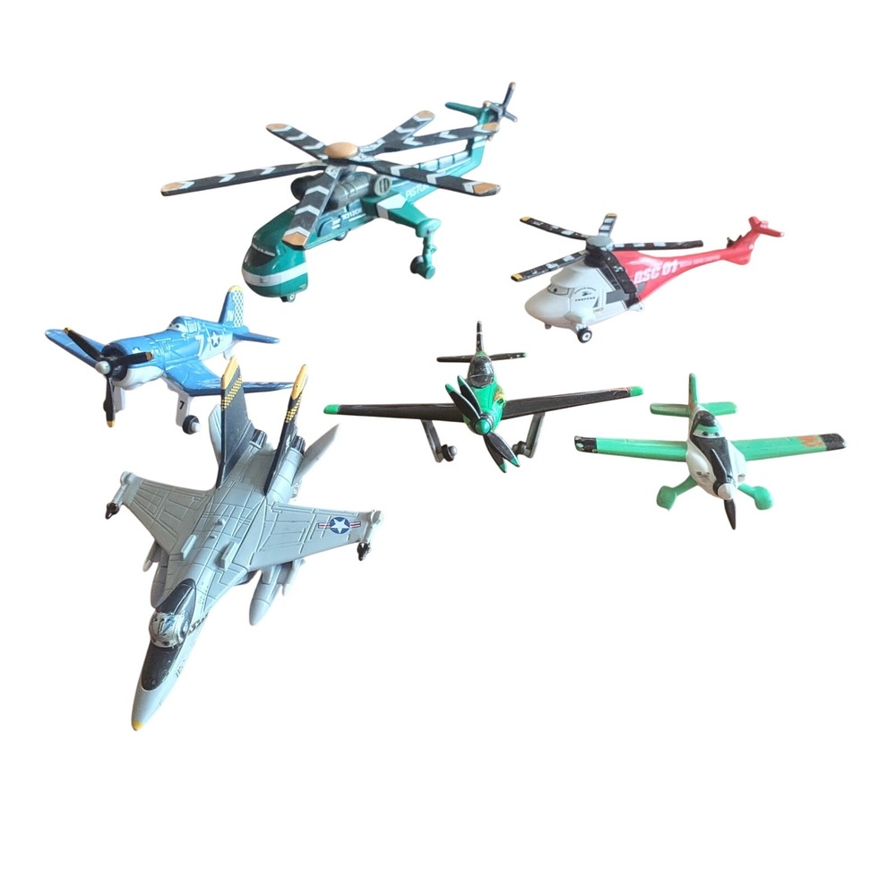 Disney Pixar Planes Fire & Rescue Diecast Toy Lot Dusty Skipper Windlifter 6pc
